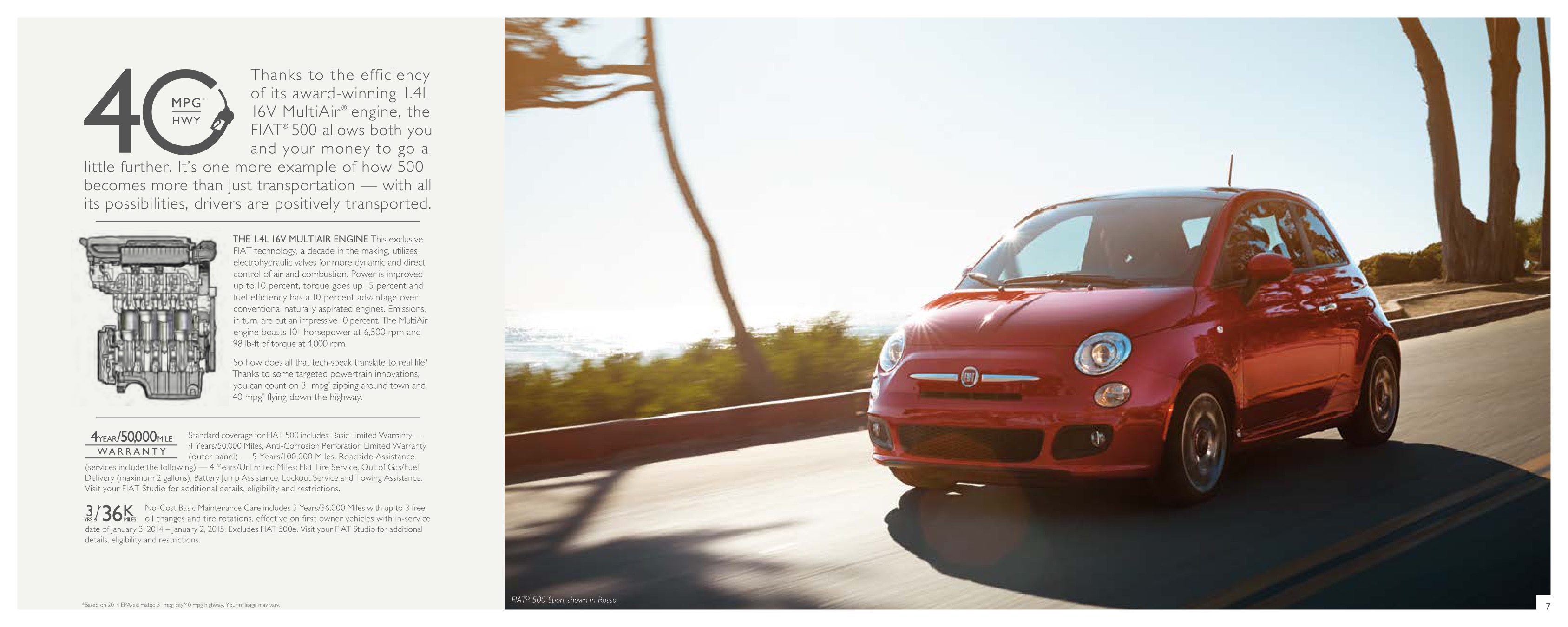 2015 Fiat 500 Brochure Page 38